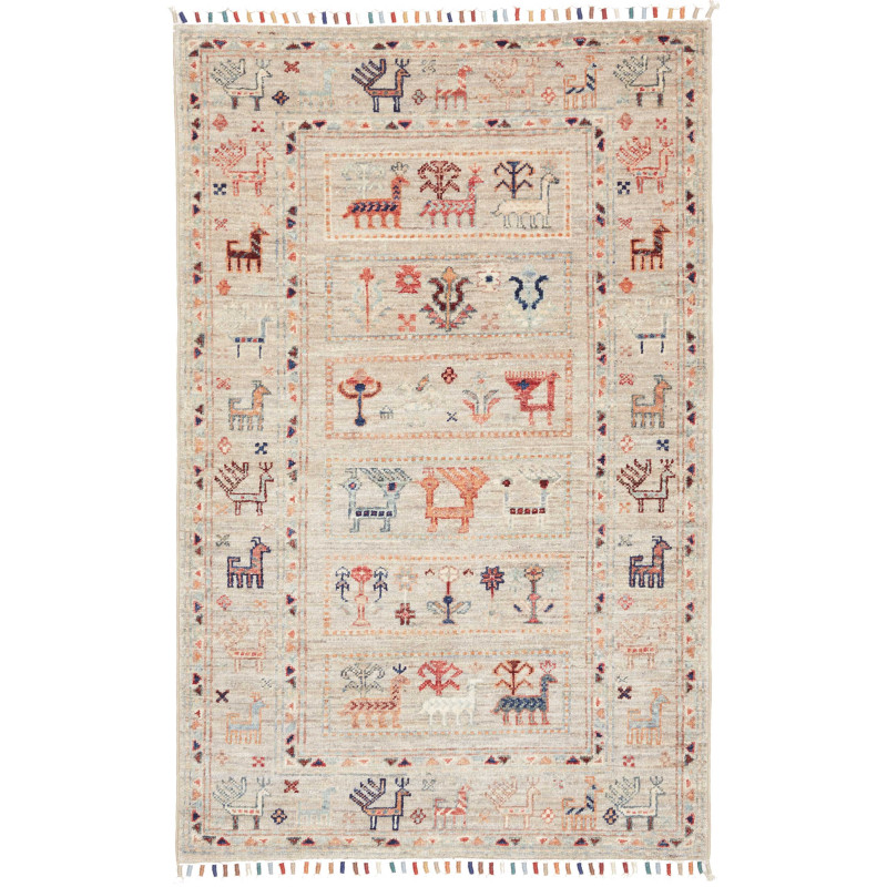 Tappeto Rubin Pakistan Astratto Beige Chiaro Arancio Terraco