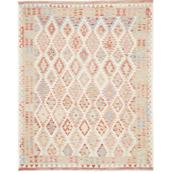 Tappeto Kilim Afghanistan Astratto Crema Beige Terracotta Az