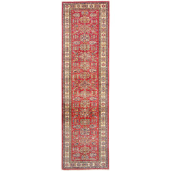Tappeto Kazak Fine Pakistan Geometrico Rosso Beige Blu Giall