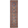 Tappeto Kazak Fine Pakistan Astratto Blu Petrolio Rosso Matt