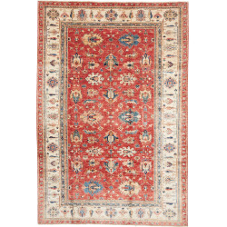Tappeto Kazak Fine Pakistan Geometrico Rosso Terracotta Avor