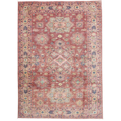 Tappeto Kazak Fine Pakistan Geometrico Terracotta Rosso Matt
