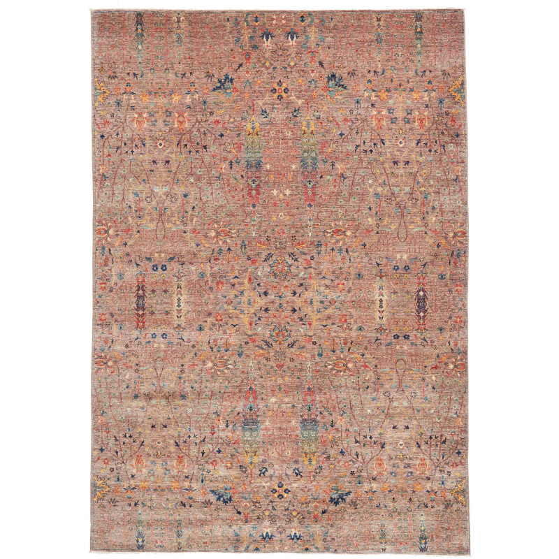 Tappeto Shahi Fine Pakistan Floreale Marrone Rosato Multicol