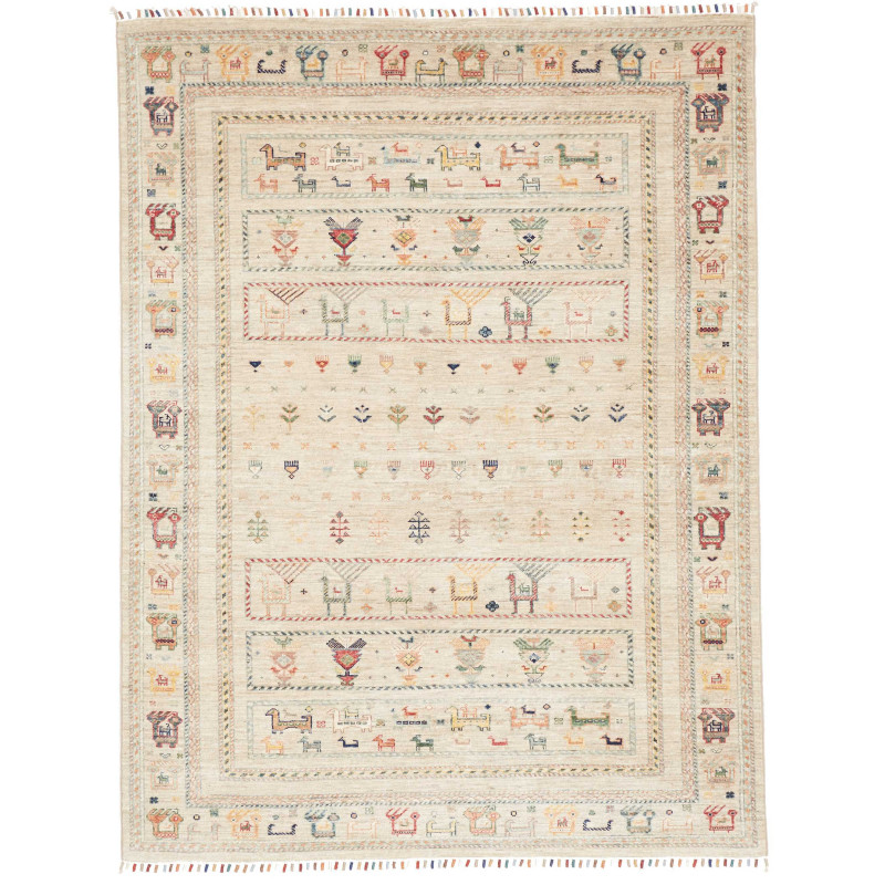 Tappeto Rubin Pakistan Geometrico Beige Multicolore 149x195