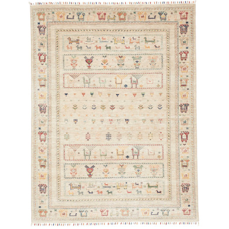 Tappeto Rubin Pakistan Geometrico Beige Multicolore 149x195