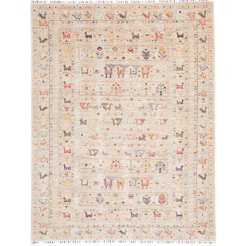 Tappeto Rubin Pakistan Astratto Beige Chiaro Crema Pastello