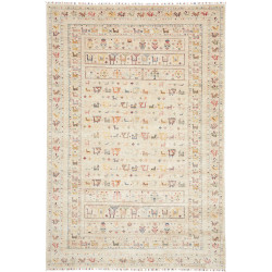 Tappeto Rubin Pakistan Geometrico Beige Crema Avorio Rosso G
