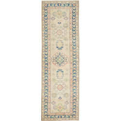 Tappeto Kazak Afghanistan Geometrico Beige Crema Blu Indaco