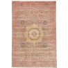 Tappeto Mamlouk Pakistan Geometrico Rosa Antico Ocra Blu Sal