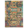 Tappeto Gabbeh Marrakech Pakistan Geometrico Marrone Carbone