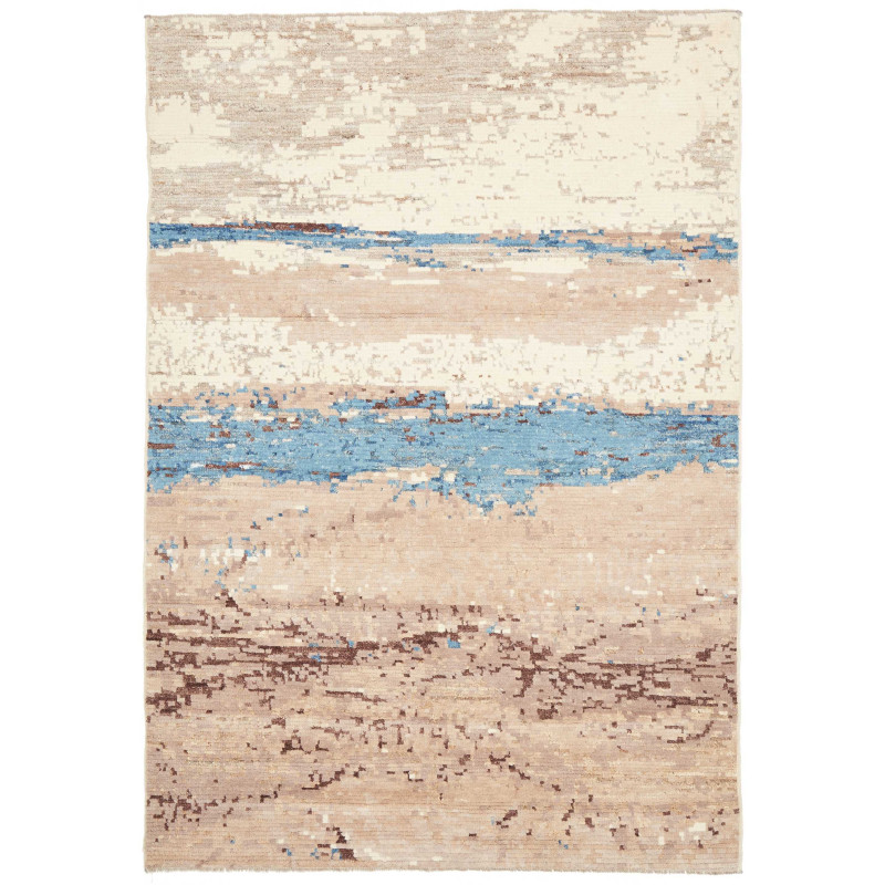 Tappeto Gabbeh Marrakech Pakistan Astratto Beige Crema Blu M