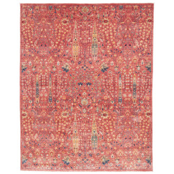Tappeto Shahi Fine Pakistan Floreale Rosso Terracotta Blu Gi