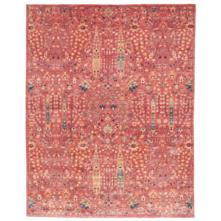 Tappeto Shahi Fine Pakistan Floreale Rosso Terracotta Blu Gi