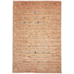 Tappeto Rubin Pakistan Geometrico Terracotta Arancio Blu Ver