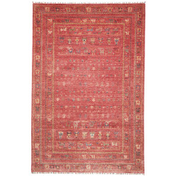 Tappeto Rubin Pakistan Geometrico Rosso Terracotta Oro Blu V