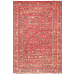 Tappeto Rubin Pakistan Geometrico Rosso Terracotta Blu Verde