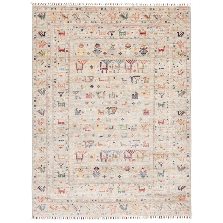 Tappeto Rubin Pakistan Astratto Beige Chiaro Multicolore 150