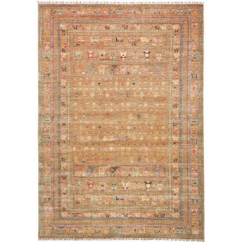 Tappeto Rubin Pakistan Astratto Marrone Terracotta Beige Ocr