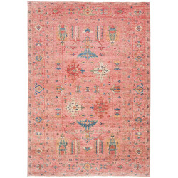 Tappeto Kazak Fine Pakistan Astratto Rosato Corallo Blu Terr