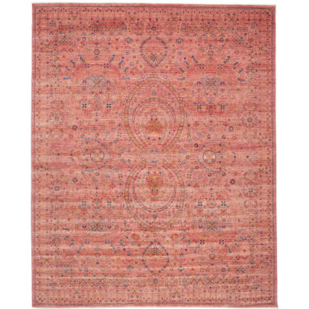 Tappeto Shahi Fine Pakistan Astratto Rosa Antico Arancio Bru