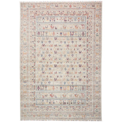 Tappeto Rubin Pakistan Geometrico Grigio Sabbia Chiaro Blu P
