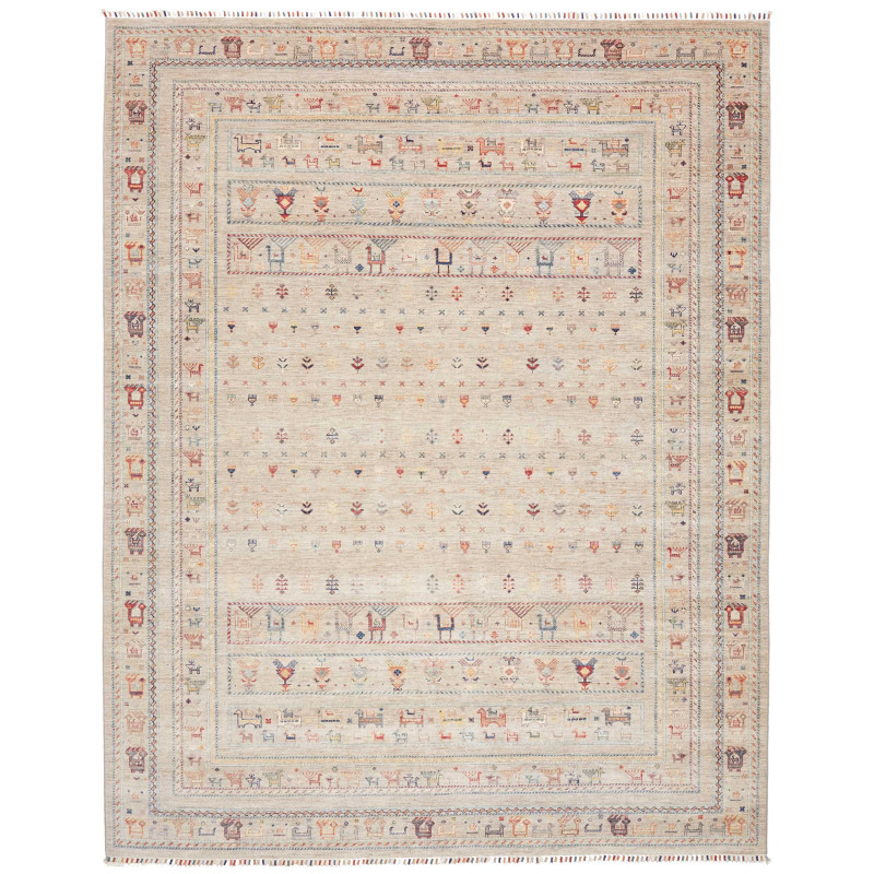 Tappeto Rubin Pakistan Geometrico Beige Naturale Ruggine Ter