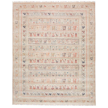 Tappeto Rubin Pakistan Astratto Beige Rosso Arancio Blu Verd
