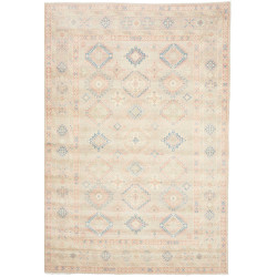 Tappeto Kazak Afghanistan Astratto Beige Rosa Pallido Azzurr
