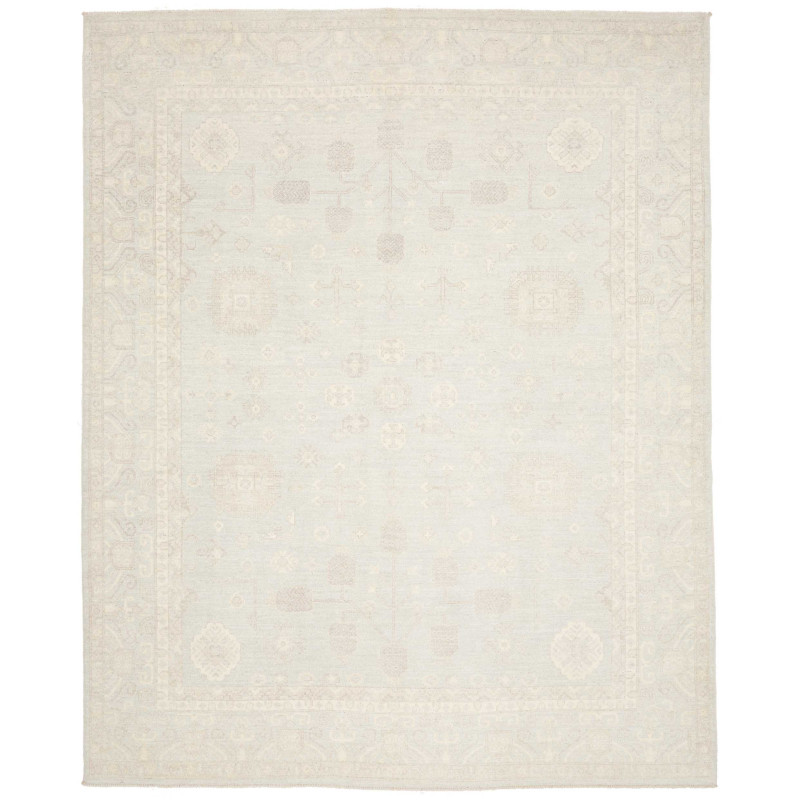 Tappeto Zigler Fine Pakistan Geometrico Azzurro Chiara Crema