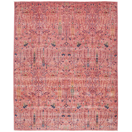 Tappeto Shahi Fine Pakistan Floreale Rosa Antico Salmone Blu