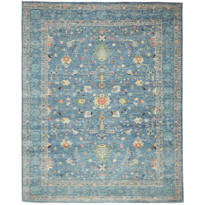 Tappeto Zigler Fine Pakistan Floreale Blu Azzurro Crema Gial
