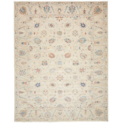 Tappeto Zigler Fine Pakistan Floreale Beige Crema Blu Aranci
