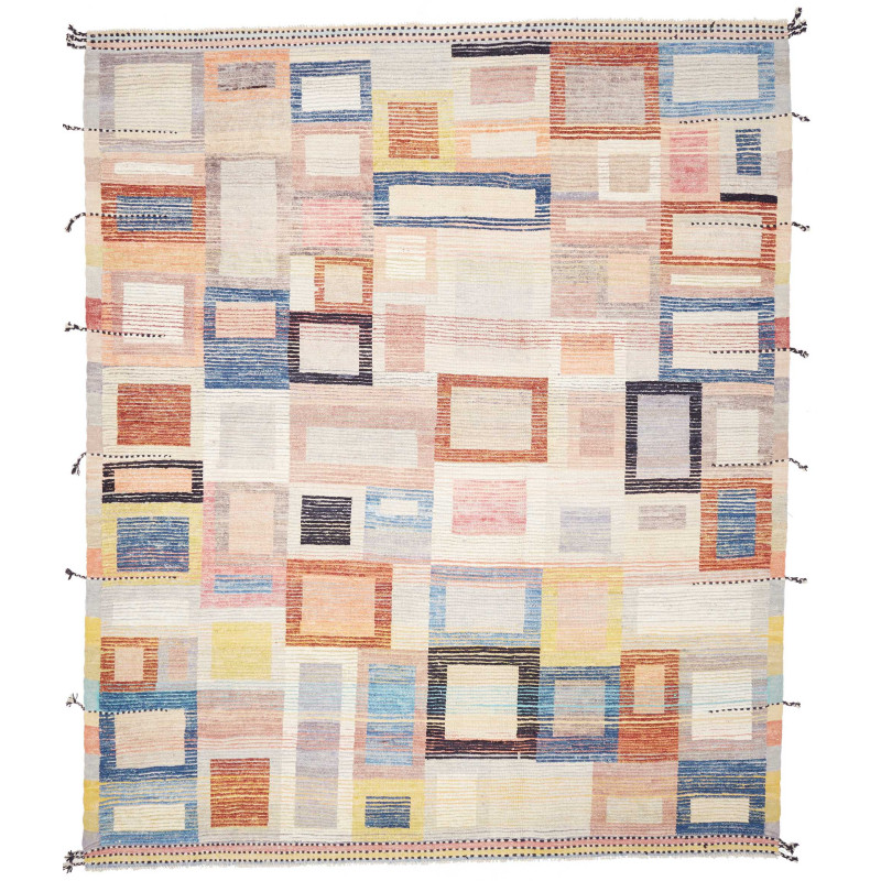 Tappeto Gabbeh Marrakech Pakistan Geometrico Crema Beige Azz