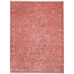 Tappeto Rubin Pakistan Geometrico Terracotta Blu 176x235 cm