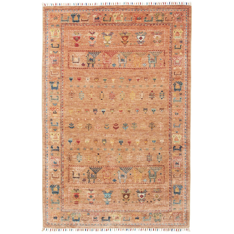 Tappeto Rubin Pakistan Astratto Terracotta 124x185 cm