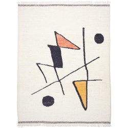 Tappeto Gabbeh Marrakech Pakistan Geometrico Bianco Crema Te