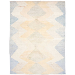 Tappeto Gabbeh Marrakech Pakistan Geometrico Crema Azzurro T