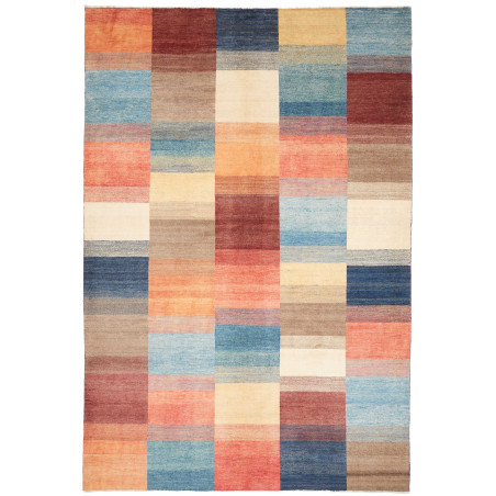 Tappeto Mosaic Pakistan Geometrico Multicolore Azzurro 198x2