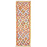 Tappeto Kilim Afghanistan Astratto Arancione Terracotta Blu