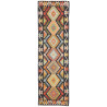 Tappeto Kilim Afghanistan Astratto Grigio Antracite Arancio