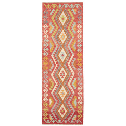 Tappeto Kilim Afghanistan Medaglione Terracotta Multicolore