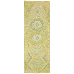 Tappeto Kilim Afghanistan Astratto Giallo-verde Tenue Verde