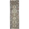 Tappeto Kilim Afghanistan Geometrico Grigio Marrone 90x293 c
