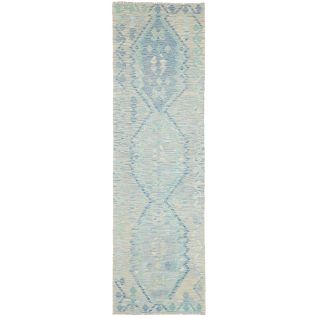 Tappeto Kilim Afghanistan Geometrico Blu Chiaro Acquamarina