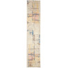 Tappeto Gabbeh Marrakech Pakistan Geometrico Beige Blu 84x41