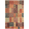 Tappeto Barjesta Pakistan Astratto Terracotta Rosso Blu Scur