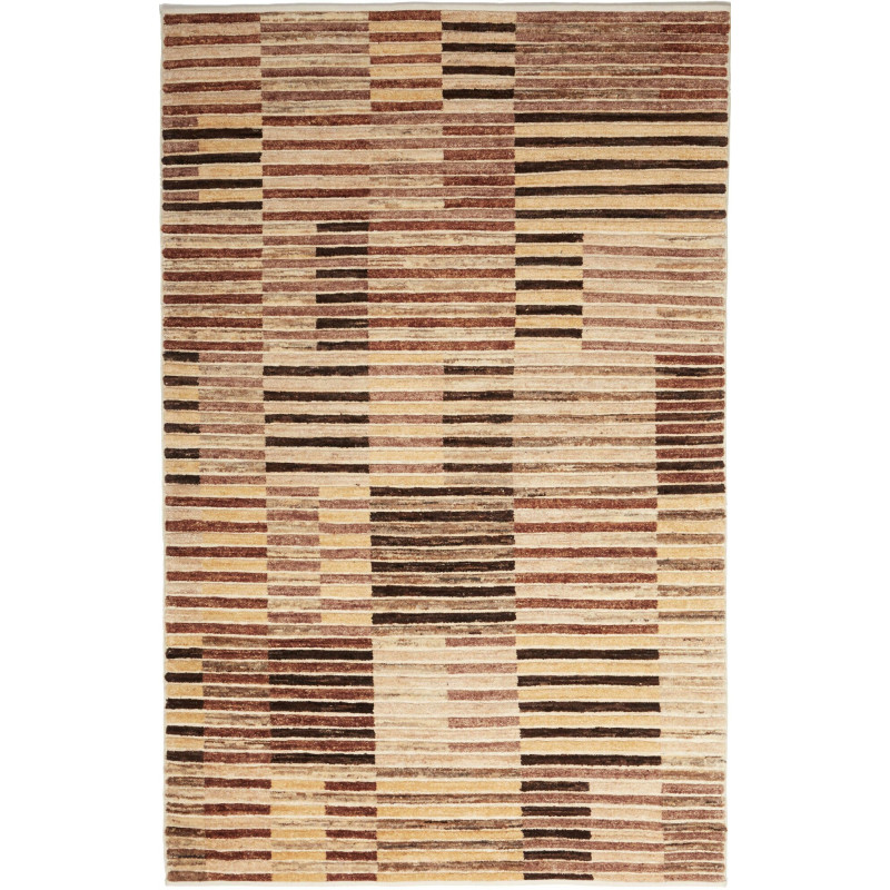 Tappeto Barjesta Pakistan Geometrico Beige Marrone Oro Crema