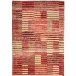 Tappeto Barjesta Pakistan Astratto Rosso Terracotta Beige Ma