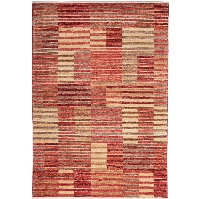 Tappeto Barjesta Pakistan Astratto Rosso Terracotta Beige Ma
