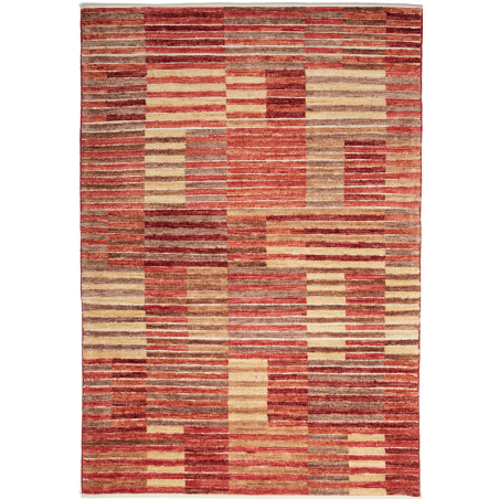 Tappeto Barjesta Pakistan Astratto Rosso Terracotta Beige Ma